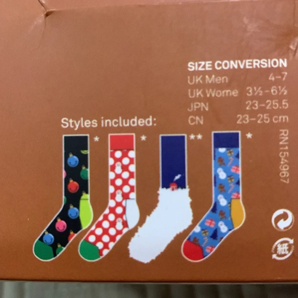 NWOT Happy Socks Holiday Time Socks Gift Set - 4 Pair
